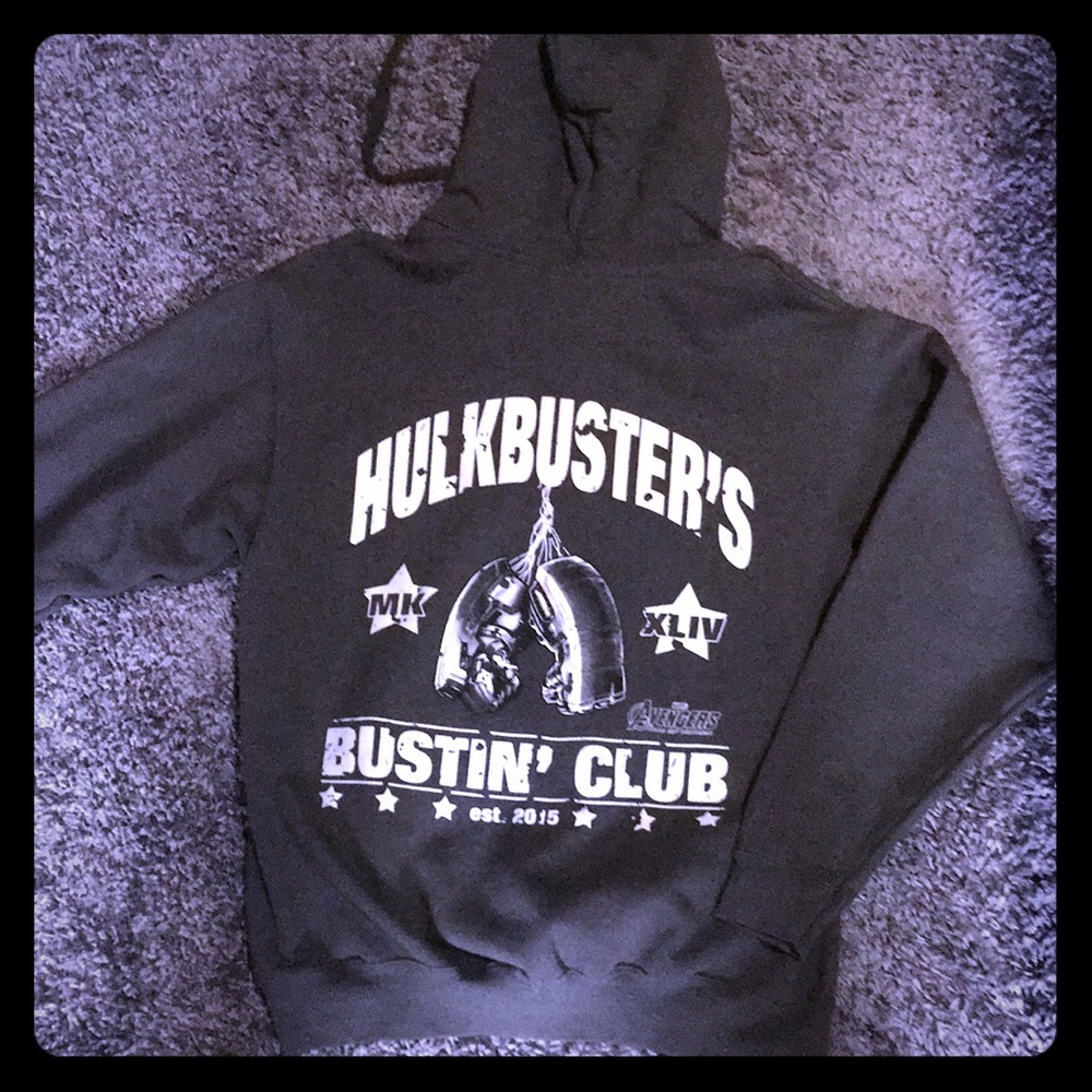 Marvel Hulkbuster Club Zip Up Hoodie: Gray, Size M